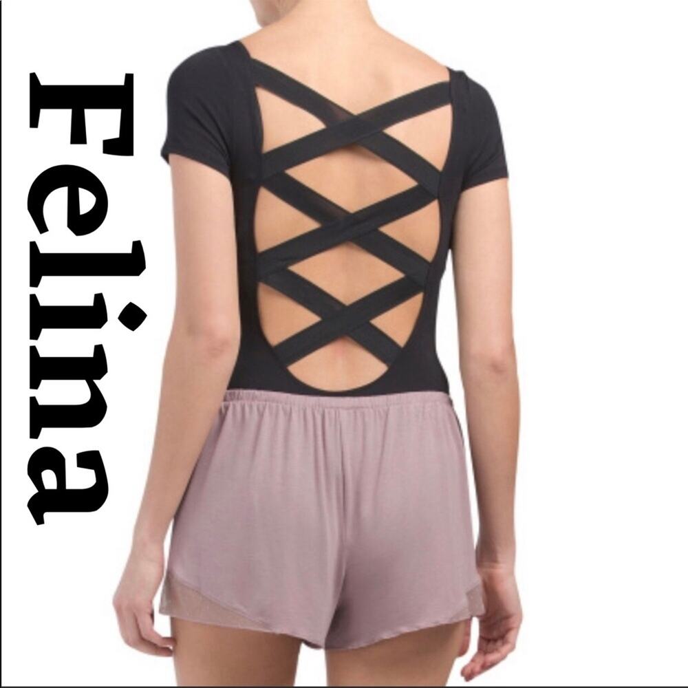 Beautiful Felina Crisscross Bodysuit. Small